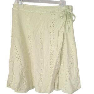Nicole by Nicole Miller Light Green Eyelet Skirt